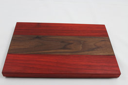 Large padauk and walnut presentation board