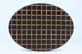 Medium Oval Mahogany and Ash End Grain Cutting Board