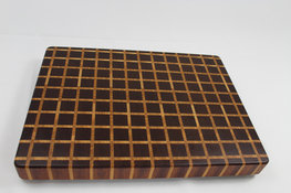 Medium Rectangular Mahogany and Ash End Grain Cutting Board