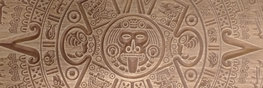 Mayan Calendar Carved Oak Table Top